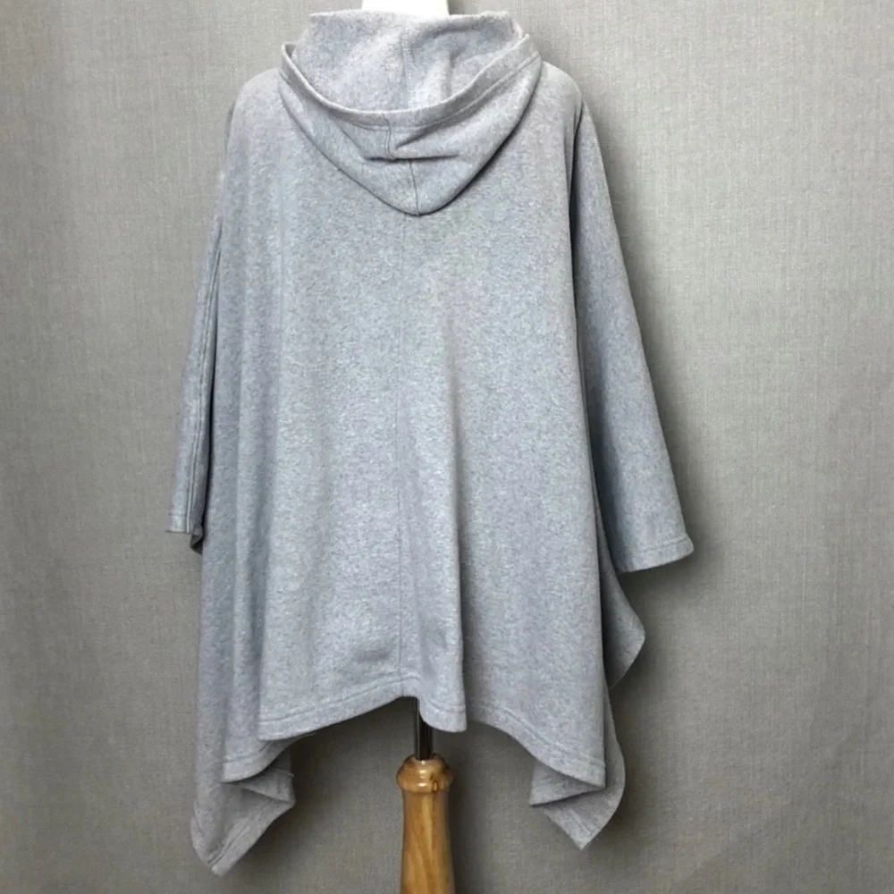 MV Sport Amanda Sweatshirt Poncho in Grey - Picture 4 of 5